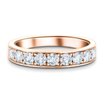 Channel Set Half Eternity Ring 0.75ct G/SI Diamonds in 18k Rose Gold - All Diamond