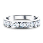 Channel Set Half Eternity Ring 0.75ct G/SI Diamonds in 18k White Gold - All Diamond