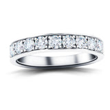 Channel Set Half Eternity Ring 0.75ct G/SI Diamonds in Platinum - All Diamond