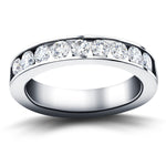 Channel Set Half Eternity Ring 1.00ct G/SI in 18k White Gold 4.5mm - All Diamond