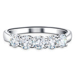 Classic Five Stone Ring with 1.00ct G/SI Quality Diamonds in Platinum - All Diamond