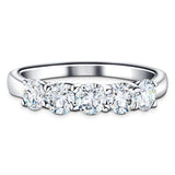 Classic Five Stone Ring with 1.00ct G/SI Quality Diamonds in Platinum - All Diamond