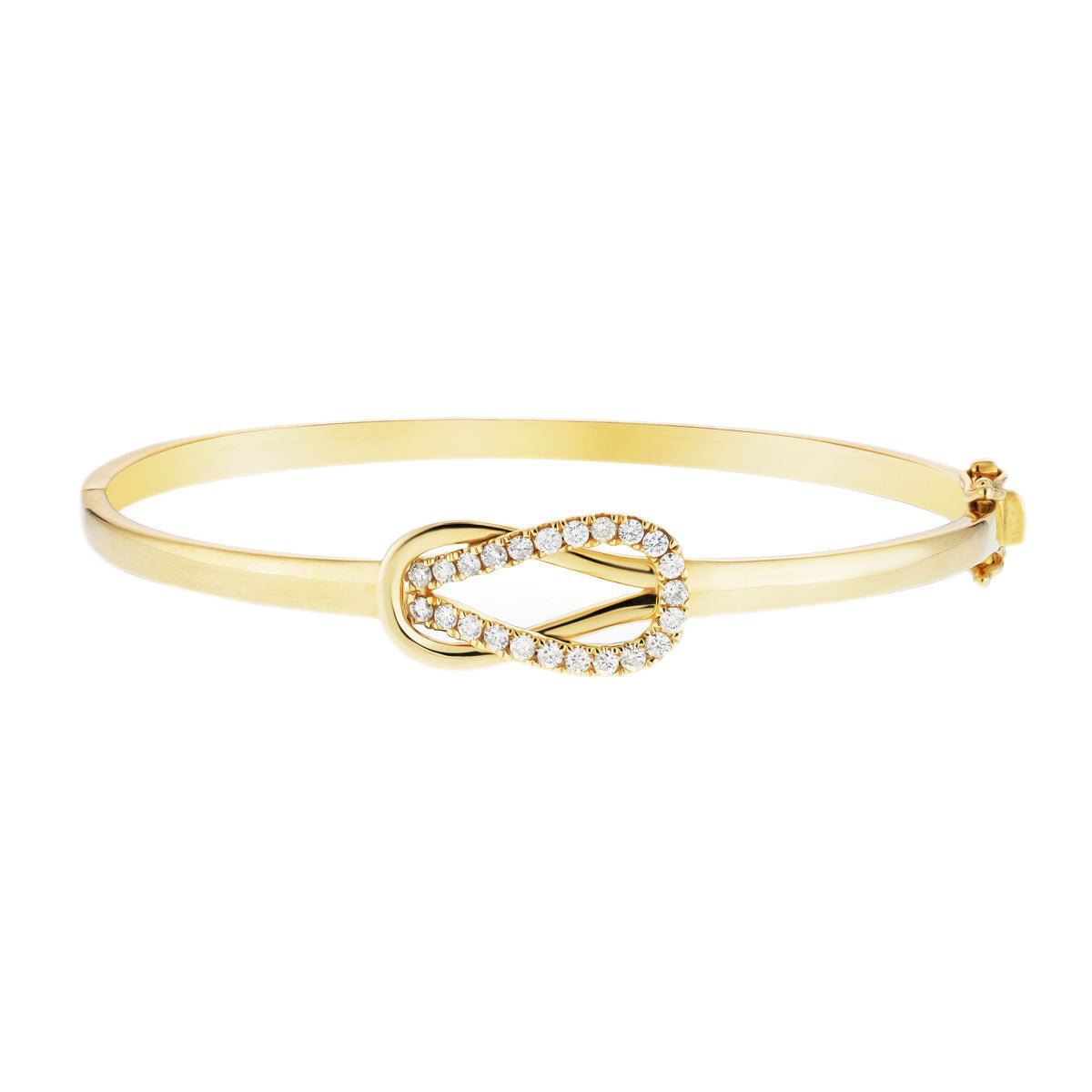 Claw Diamond Bangle 0.55ct G/SI Quality in 9k Yellow Gold - All Diamond