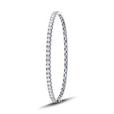 Claw Set Half Diamond Bangle 0.60ct G/SI Diamond in 18k White Gold - All Diamond