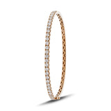 Claw Set Half Diamond Bangle 0.90ct G/SI Diamond in 18k Rose Gold - All Diamond