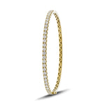 Claw Set Half Diamond Bangle 0.90ct G/SI Diamond in 18k Yellow Gold - All Diamond