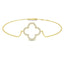 Clover Diamond Bracelet 0.15ct G/SI Quality in 18k Yellow Gold - All Diamond