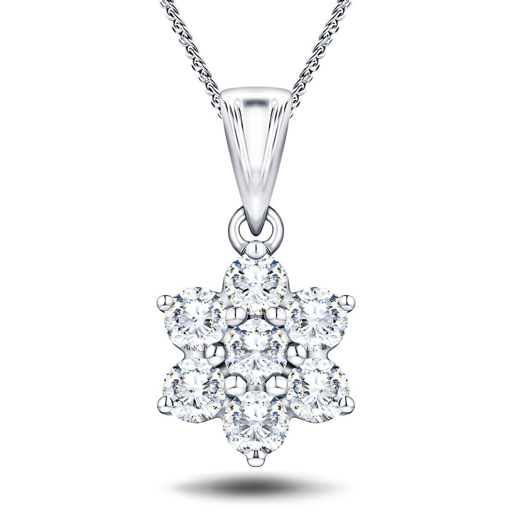 Triple Daisy Necklace 165-02234 - Gail Jewelers
