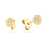 Diamond 0.13ct G/SI Pave Ball Stud Earrings in 9k Yellow Gold 6mm - All Diamond