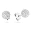 Diamond 0.23ct G/SI Pave Ball Stud Earrings in 9k White Gold 8mm - All Diamond