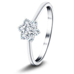 Diamond 0.50ct G/SI Quality Platinum Cluster Ring - All Diamond