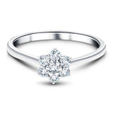 Diamond 0.50ct G/SI Quality Platinum Cluster Ring - All Diamond