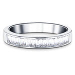 Diamond Baguette Channel Half Eternity Ring 0.25ct in Platinum - All Diamond