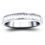 Diamond Baguette Channel Half Eternity Ring 0.25ct in Platinum - All Diamond