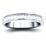 Diamond Baguette Channel Half Eternity Ring 0.25ct in Platinum - All Diamond