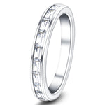 Diamond Baguette Half Eternity Ring 0.40ct G/SI in Platinum 2.3mm - All Diamond