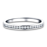 Diamond Channel Half Eternity Ring 0.15ct G/SI 9k White Gold 2.3mm - All Diamond