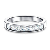 Diamond Channel Half Eternity Ring 0.20ct G/SI 9k White Gold 3.0mm - All Diamond