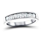 Diamond Channel Half Eternity Ring 0.20ct G/SI in Platinum 3.0mm - All Diamond