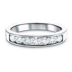 Diamond Channel Half Eternity Ring 0.20ct G/SI in Platinum 3.0mm - All Diamond