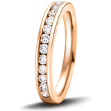 Diamond Channel Half Eternity Ring 0.27ct G/SI 18k Rose Gold 2.5mm - All Diamond