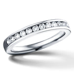 Diamond Channel Half Eternity Ring 0.33ct G/SI 18k White Gold 2.7mm - All Diamond