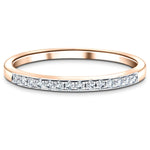 Diamond Channel Set Half Eternity Ring 0.20ct G/SI 18k Rose Gold - All Diamond