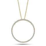 Diamond Circle Life Necklace 0.25ct G/SI Quality 18k Yellow Gold W18.0 - All Diamond