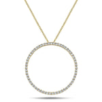 Diamond Circle Life Necklace 0.25ct G/SI Quality 18k Yellow Gold W18.0 - All Diamond