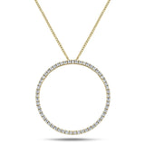 Diamond Circle Life Necklace 0.25ct G/SI Quality 18k Yellow Gold W18.0 - All Diamond