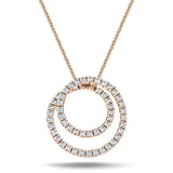 Diamond Circle Life Necklace 0.50ct G/SI Quality 18k Rose Gold W16.0 - All Diamond