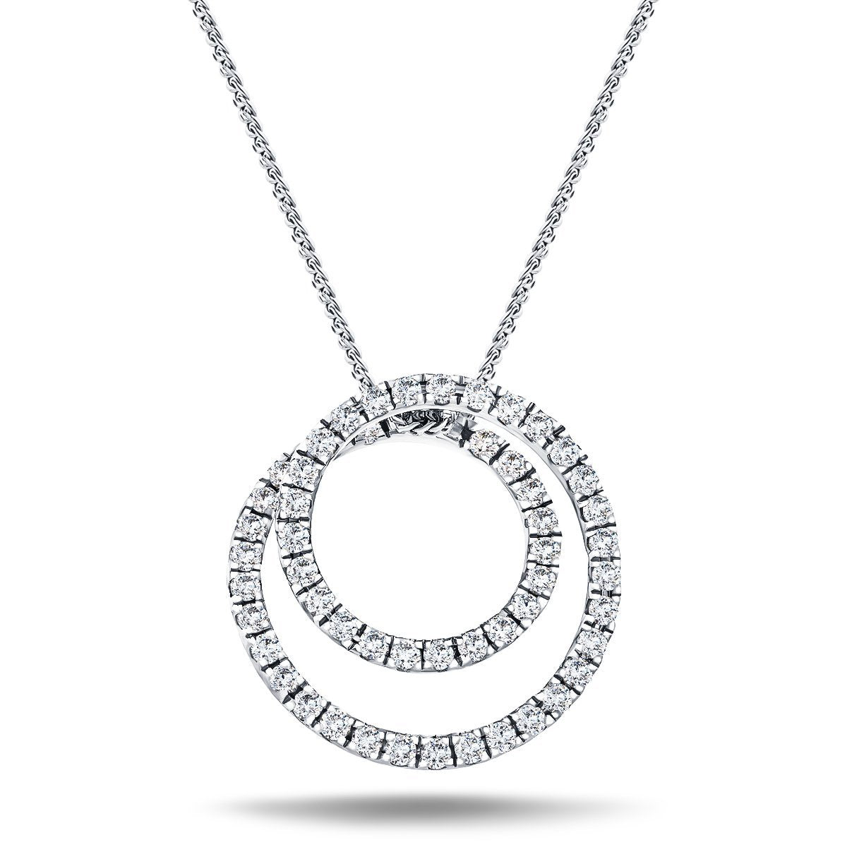 Diamond Circle Life Necklace 0.50ct G/SI Quality 18k White Gold W16.0 - All Diamond