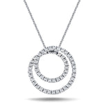 Diamond Circle Life Necklace 0.50ct G/SI Quality 18k White Gold W16.0 - All Diamond