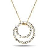 Diamond Circle Life Necklace 0.50ct G/SI Quality 18k Yellow Gold W16.0 - All Diamond