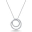 Diamond Circle Life Necklace 0.80ct G/SI Quality 18k White Gold W19.5 - All Diamond