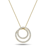 Diamond Circle Life Necklace 0.80ct G/SI Quality 18k Yellow Gold W19.5 - All Diamond