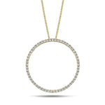 Diamond Circle Life Necklace 1.00ct G/SI Quality 18k Yellow Gold W28.8 - All Diamond