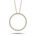 Diamond Circle of Life Necklace 0.50ct G/SI Quality in 18k Rose Gold - All Diamond