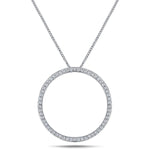 Diamond Circle of Life Necklace 0.50ct G/SI Quality in 18k White Gold - All Diamond