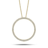 Diamond Circle of Life Necklace 0.50ct G/SI Quality in 18k Yellow Gold - All Diamond