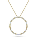 Diamond Circle of Life Necklace 1.00ct G/SI Quality in 18k Yellow Gold - All Diamond