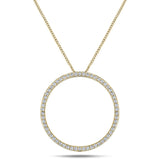 Diamond Circle of Life Necklace 1.00ct G/SI Quality in 18k Yellow Gold - All Diamond