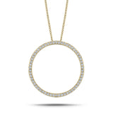 Diamond Circle of Life Necklace 1.00ct G/SI Quality in 18k Yellow Gold - All Diamond