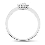 Diamond Cluster Floral Ring 0.50ct Look G/SI Quality in 9k White Gold - All Diamond