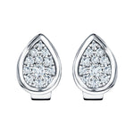 Diamond Cluster Pear Earrings 0.20ct G/SI Quality 18k White Gold - All Diamond