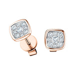 Diamond Cluster Square Earrings 0.20ct G/SI Quality 18k Rose Gold - All Diamond