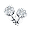 Diamond Cluster Stud Earrings 0.60ct G/SI Quality in 18k White Gold - All Diamond