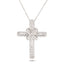 Diamond Cross Baguette & Round Diamonds 0.65ct In 18k White Gold - All Diamond