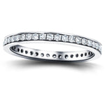 Diamond Full Eternity Diamond Ring 0.45ct G/SI 18k White Gold 2.1mm - All Diamond