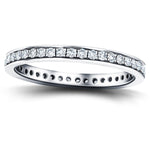Diamond Full Eternity Diamond Ring 0.50ct G/SI 18k White Gold 2.3mm - All Diamond